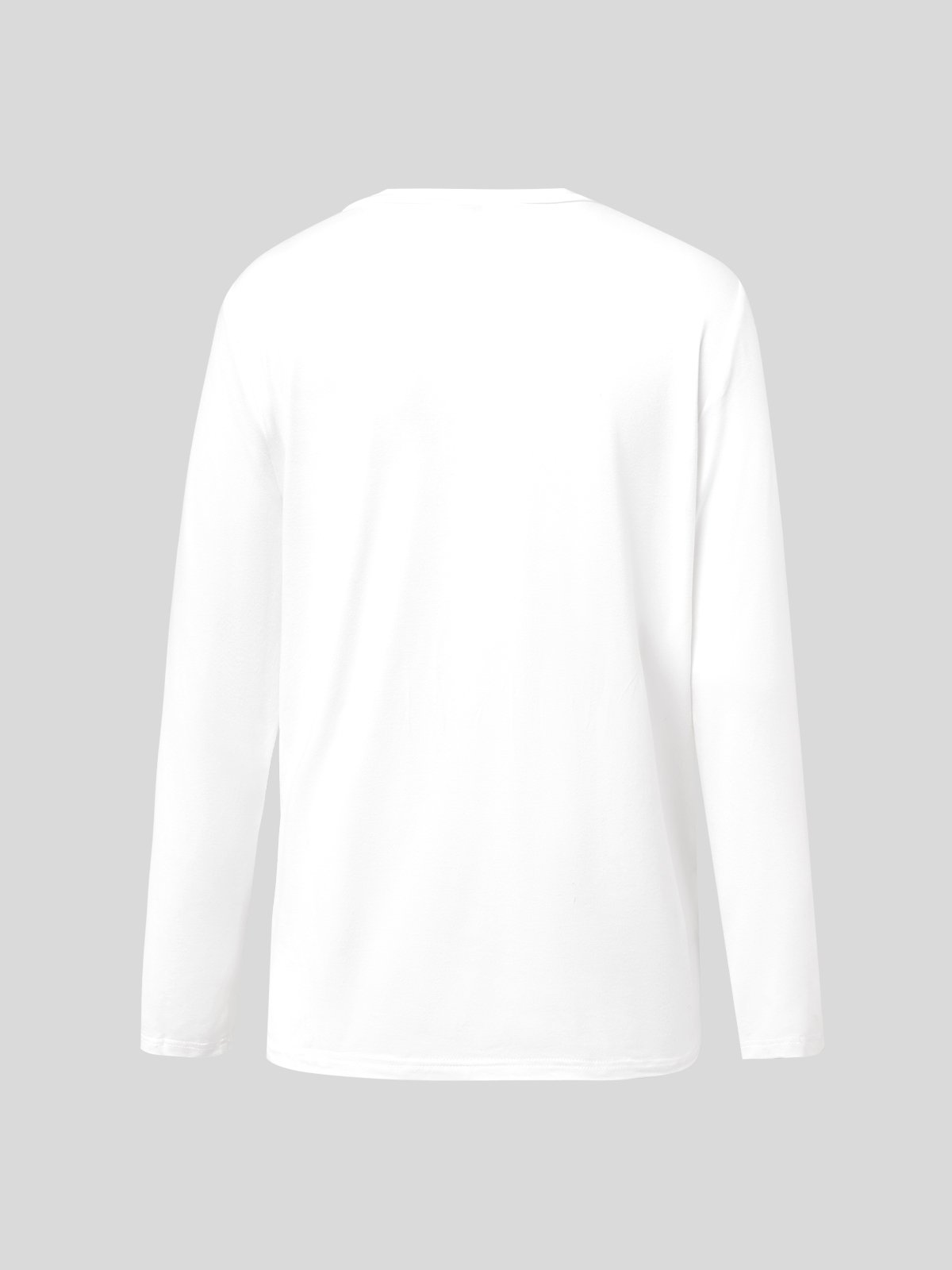 Geknöpft Unifarben Lässig Polyester Baumwolle T-Bluse