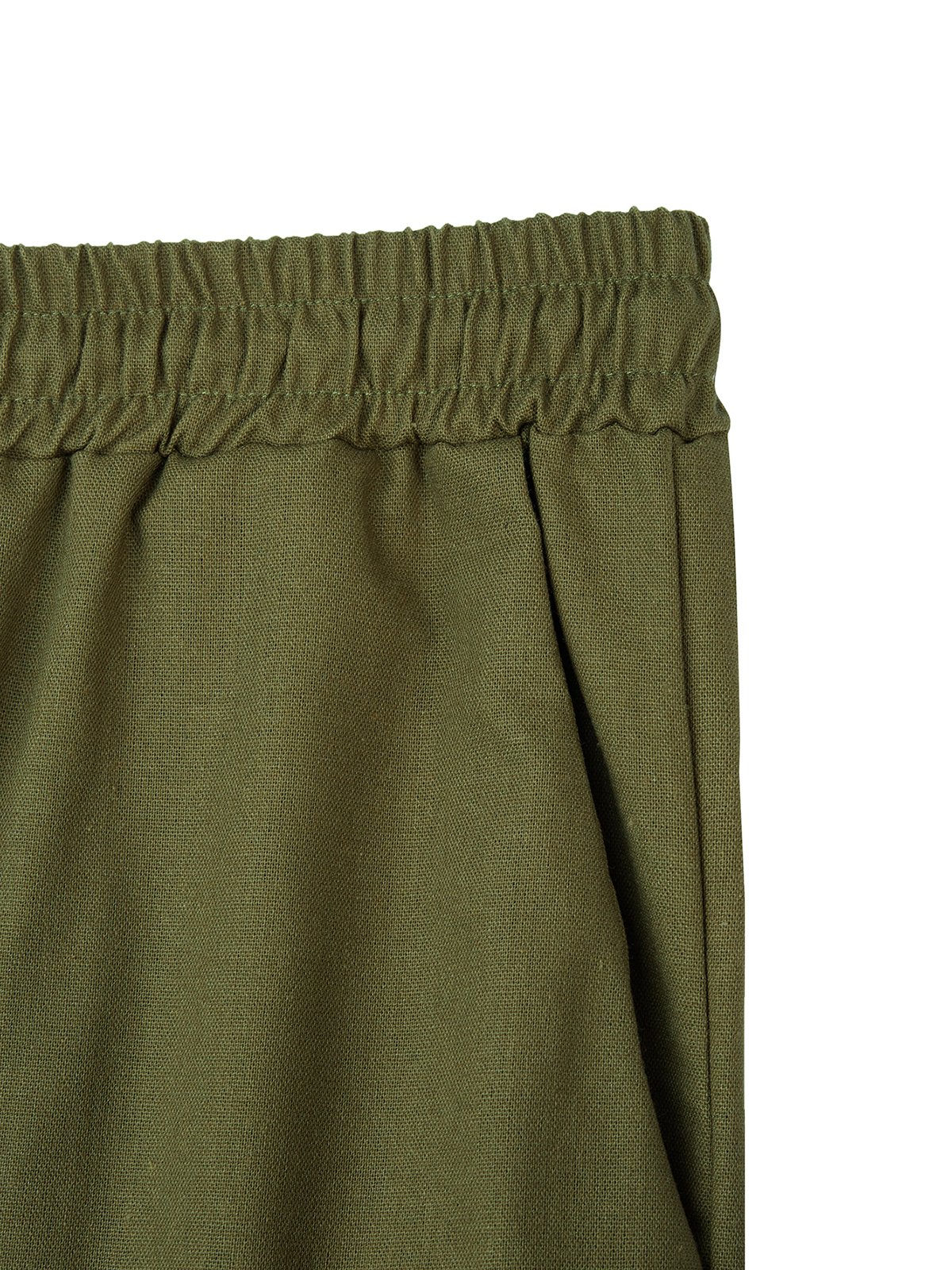Herren Leinen Shorts Multi-Pocket Krawatte Cargohosen