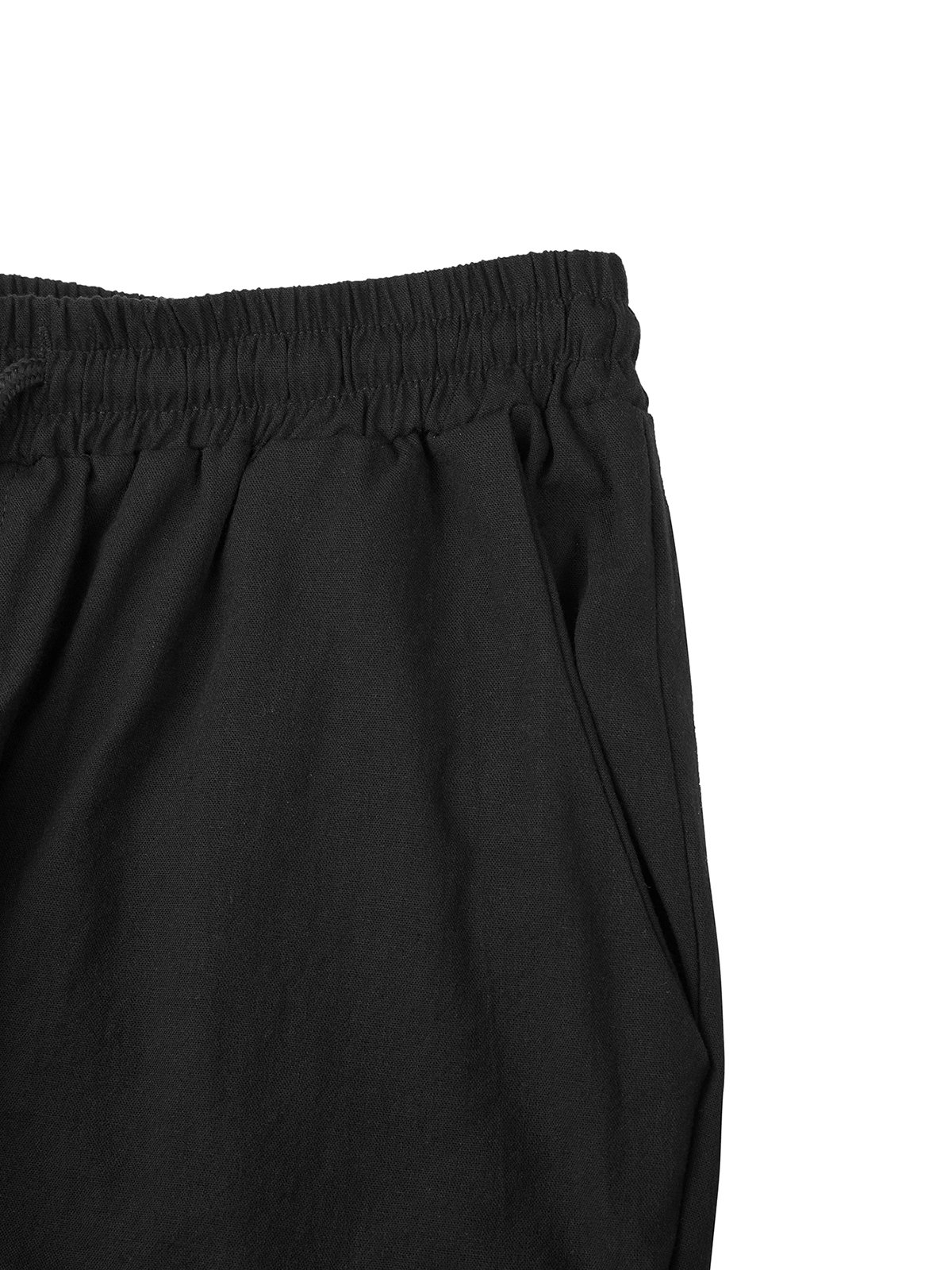 Herren Leinen Shorts Multi-Pocket Krawatte Cargohosen