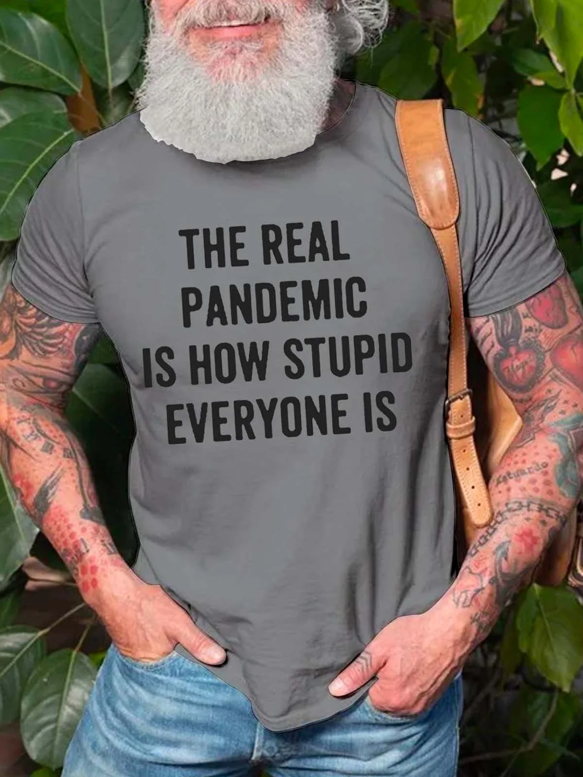 das echt Pandemie ist Wie Dumm jedermann ist Lässig Kurzarm T-Shirt