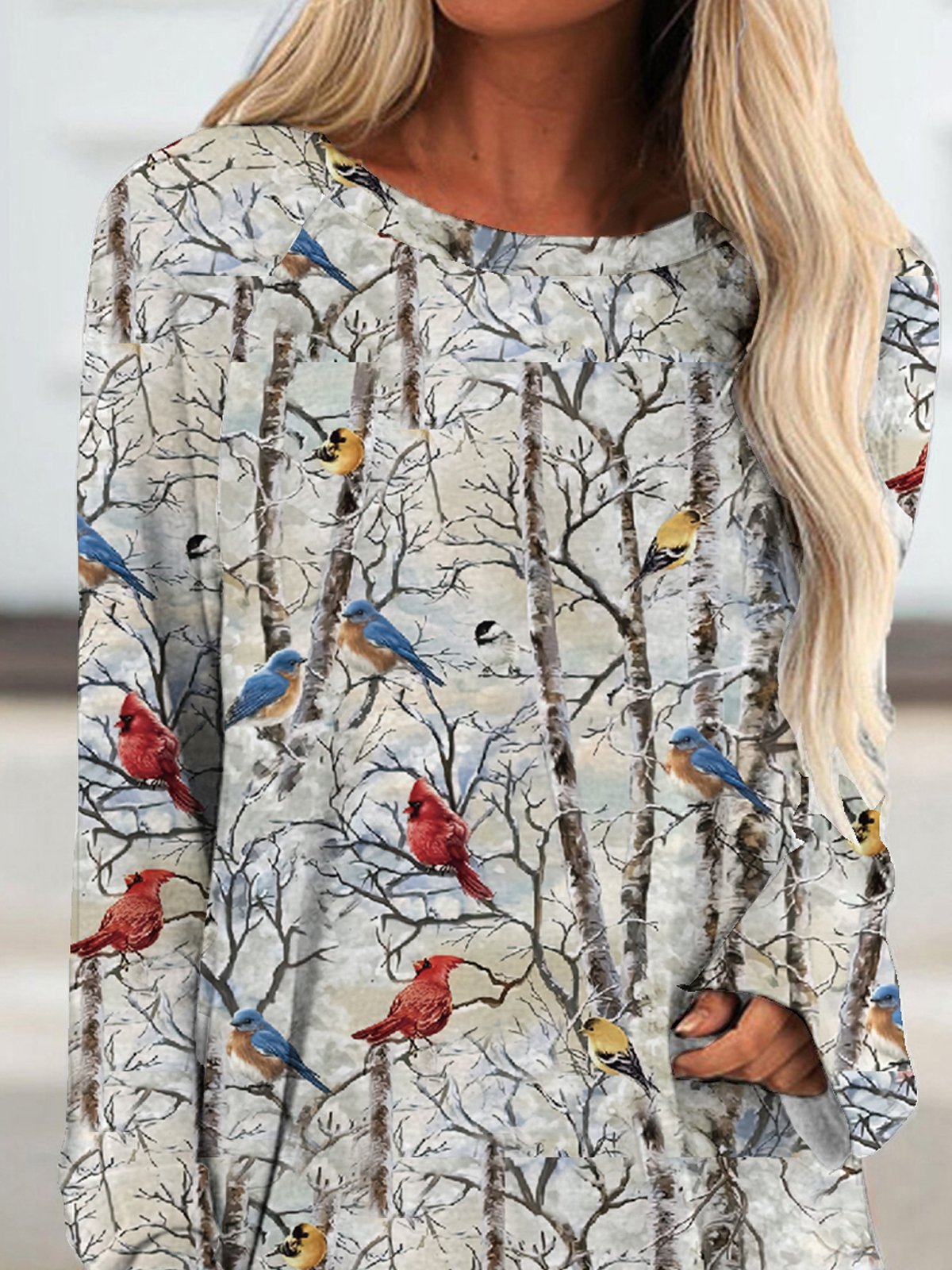 Raglan Ärmel Locker Urlaub Rundhals T-Shirt