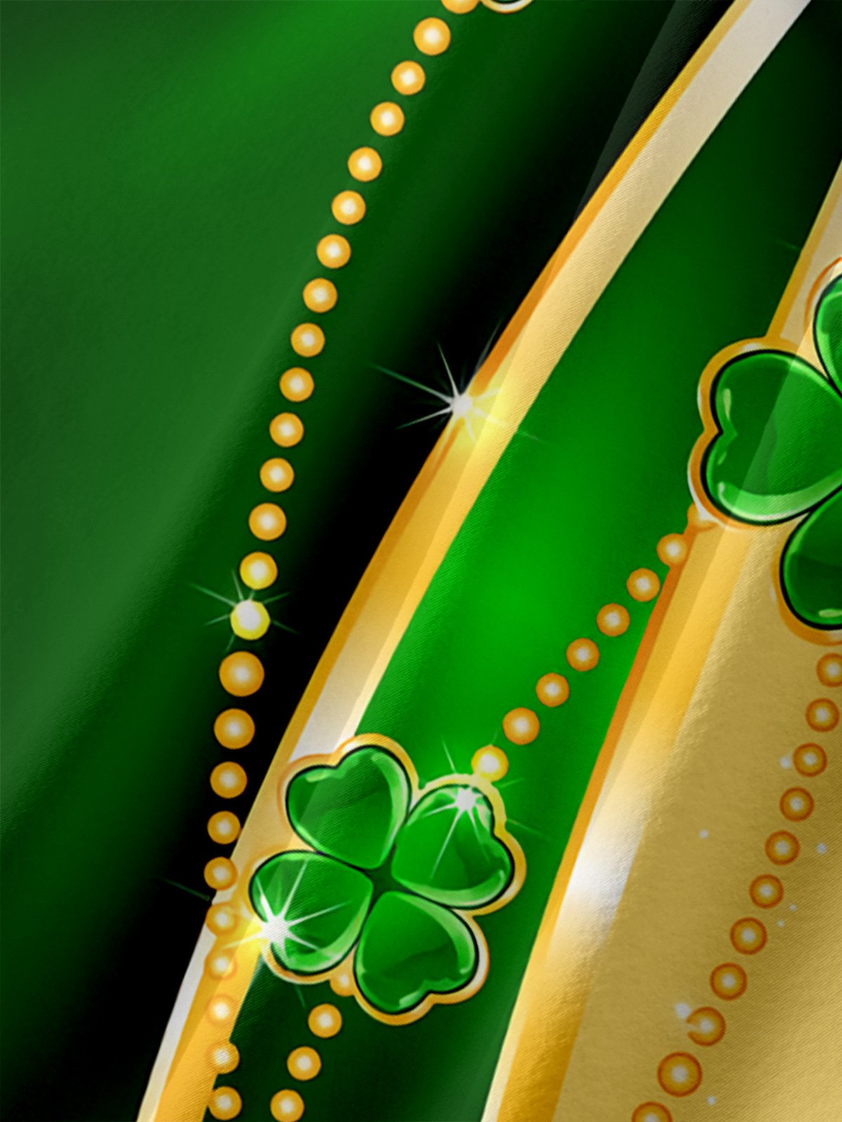 NS. Patricks Day Brusttasche Kurzarm Lässig Bluse