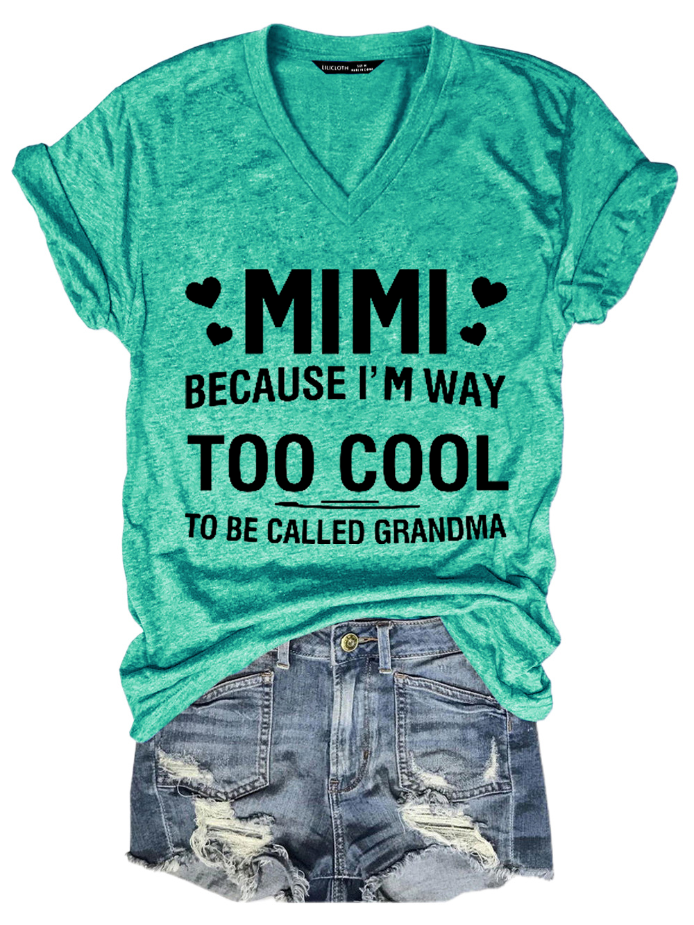 Damen Mimi weil I'M Weg auch cool zu Sein Namens Oma Lustig Baumwolle Weit Lässig T-Shirt