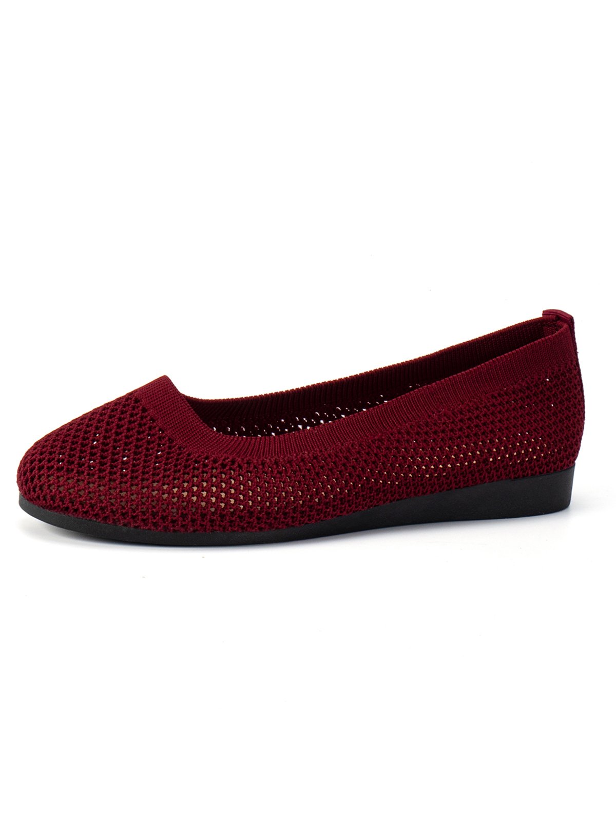 Atmungsaktiv Ausgehöhlt Textil Lässig Flache Schuhe