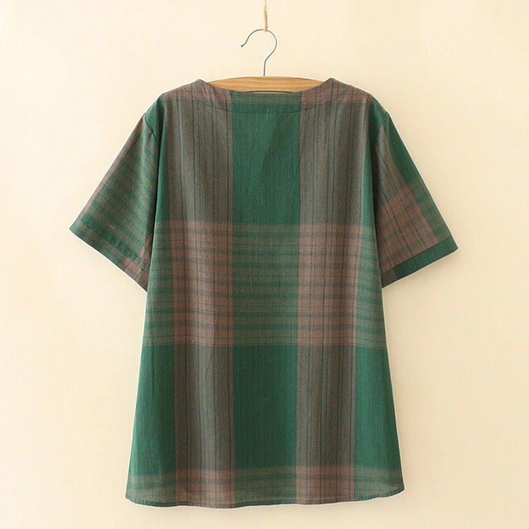 Schnalle Kariert Lässig Bluse mit Hose Zweiteiliges Set