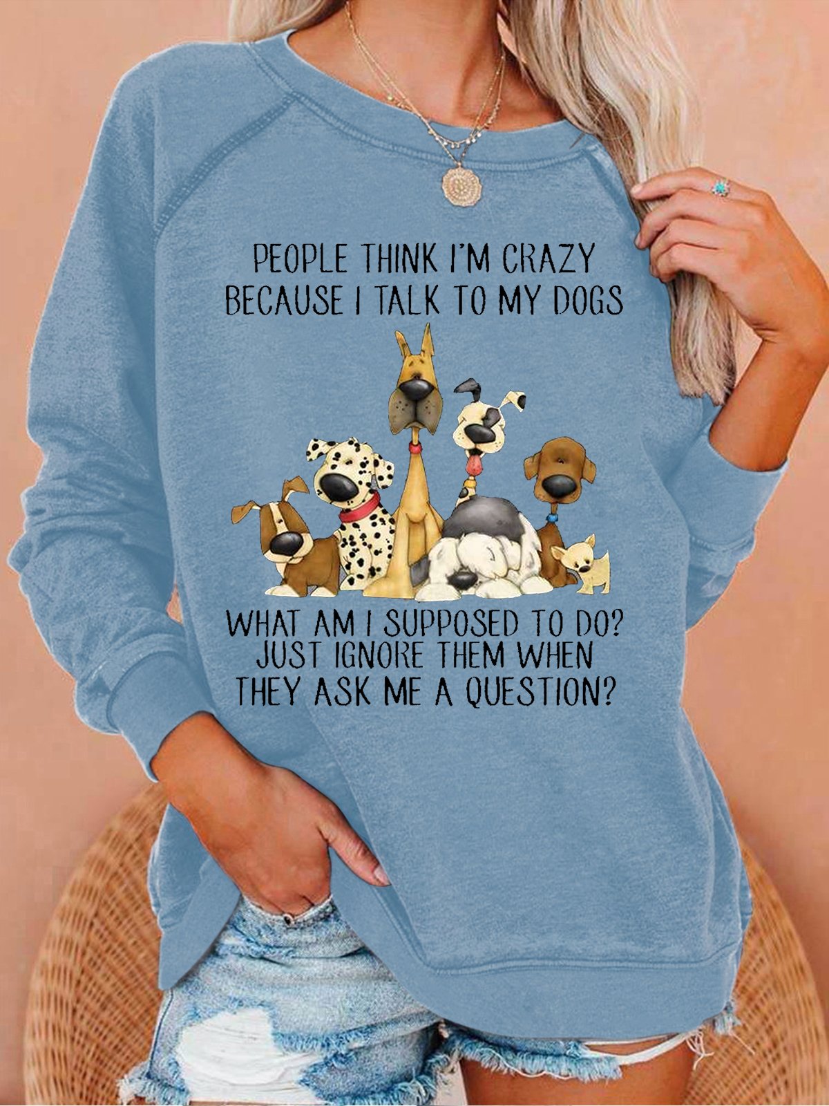 Damen Lustig Hund Liebhaber Lässig Sweatshirt