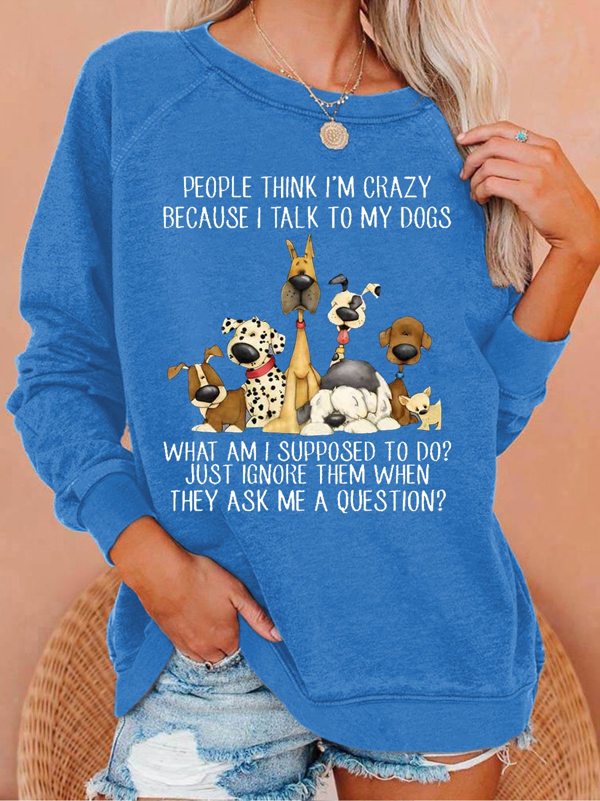 Damen Lustig Hund Liebhaber Lässig Sweatshirt