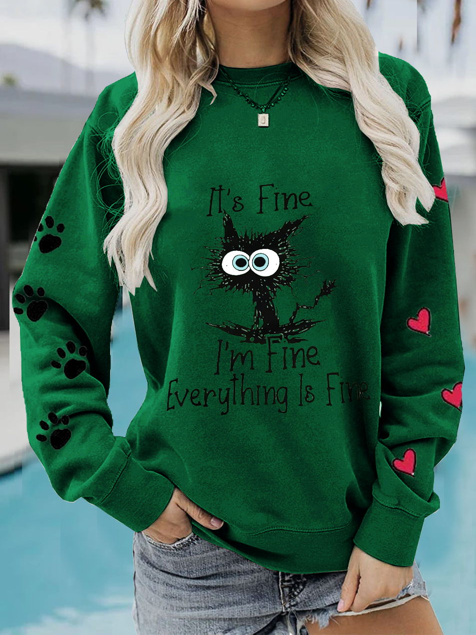es ist FEIN, mir geht es gut alles ist fein Lustig Sweatshirt