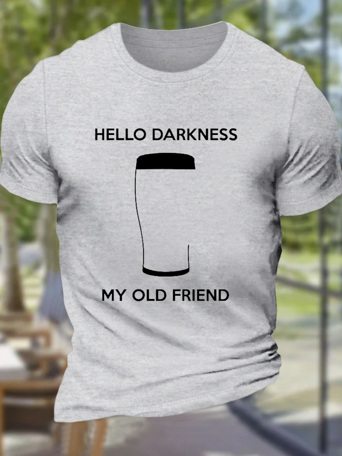 Herren Lustig Sprichwort HALLO Dunkelheit meine alt Freund Baumwolle Lässig T-Shirt