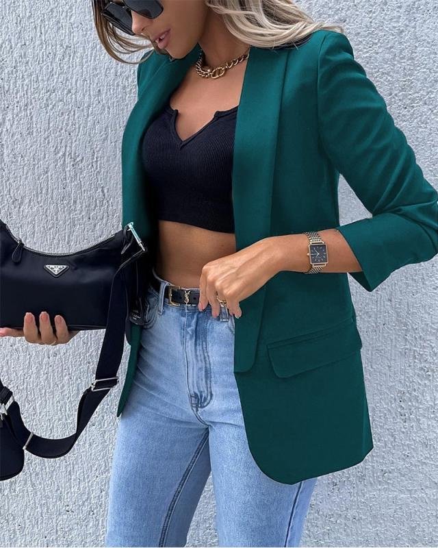 Sonstiges Lässig Geometrisch Weit Blazer