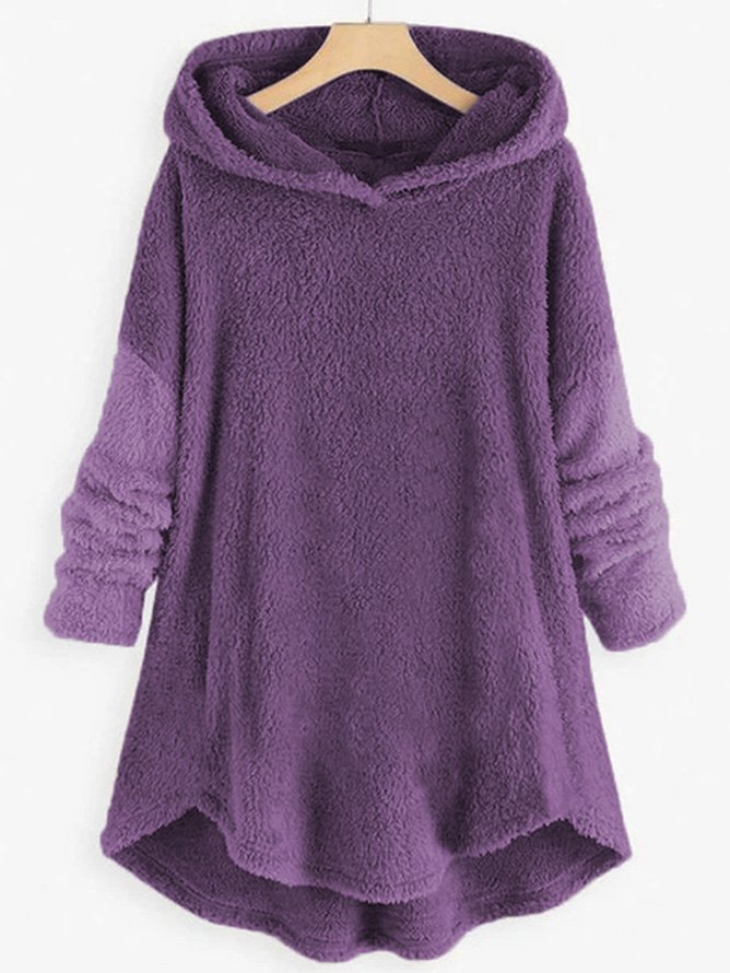 Warm Lässig Print Kapuzenpullover Lange Hoodie Herbst Winter