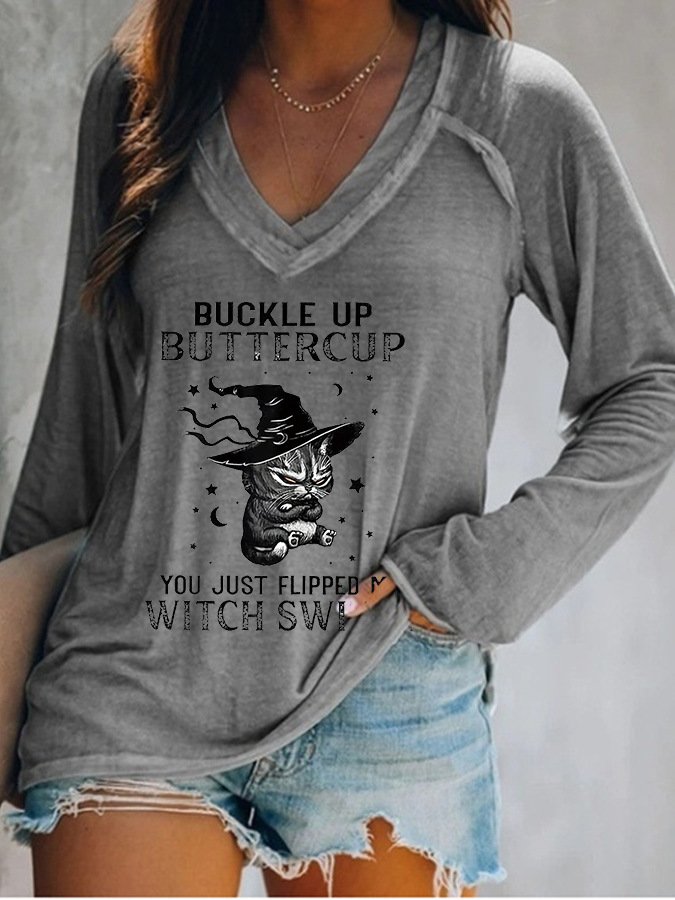 Rundhals Abstrakt Weit Lässig T-Shirt
