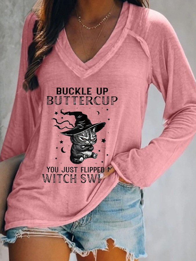 Rundhals Abstrakt Weit Lässig T-Shirt