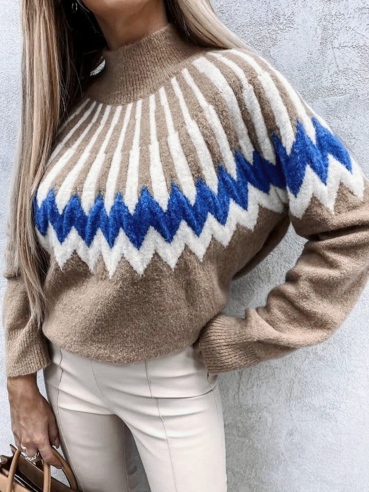 Regelmäßige Passform Acryl Lässig Rundhals Pullover