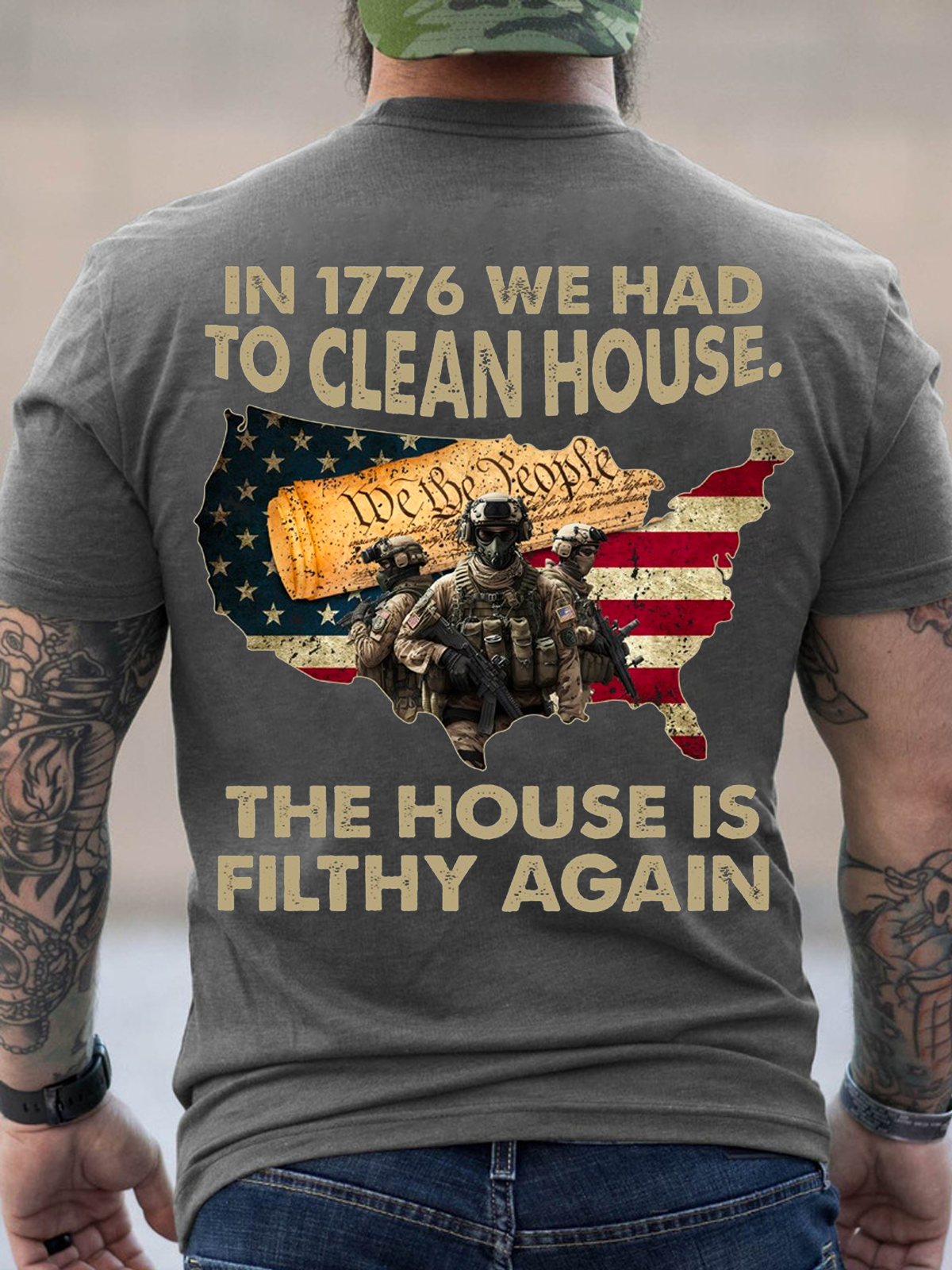 Baumwolle im 1776 Wir hatte REINIGEN Haus. das Haus ist Schmutzig nochmal Lässig T-Shirt