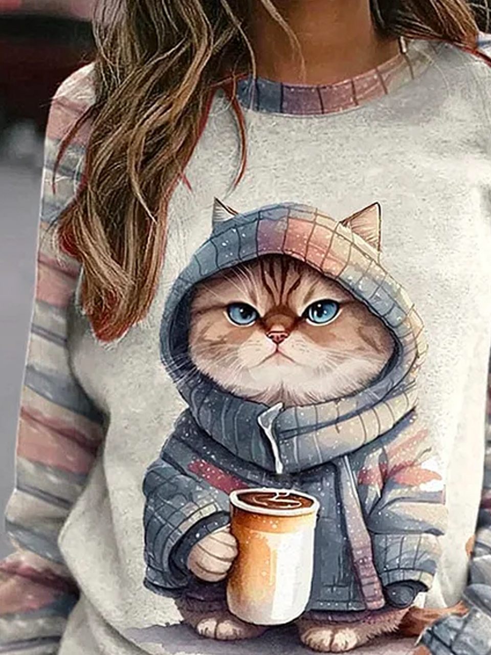 Katze Lässig Sweatshirt