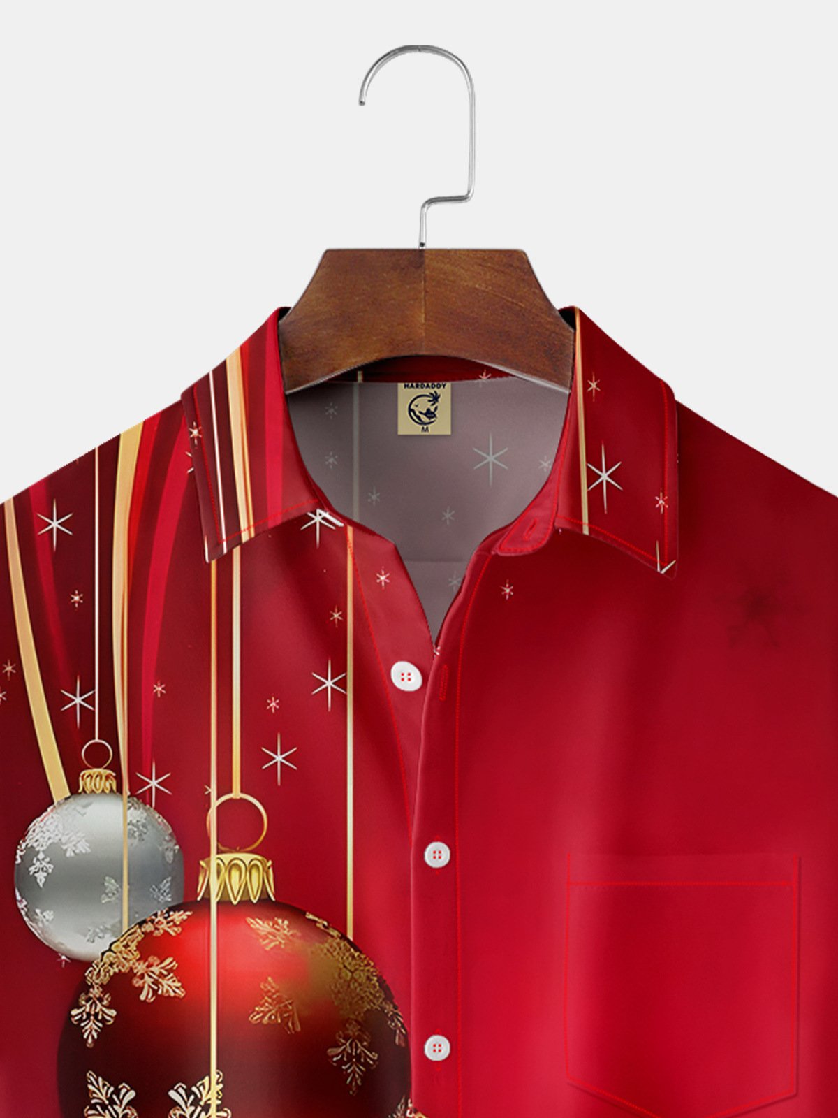 Weihnachten Verziert Brusttasche Kurzarm Lässig Bluse
