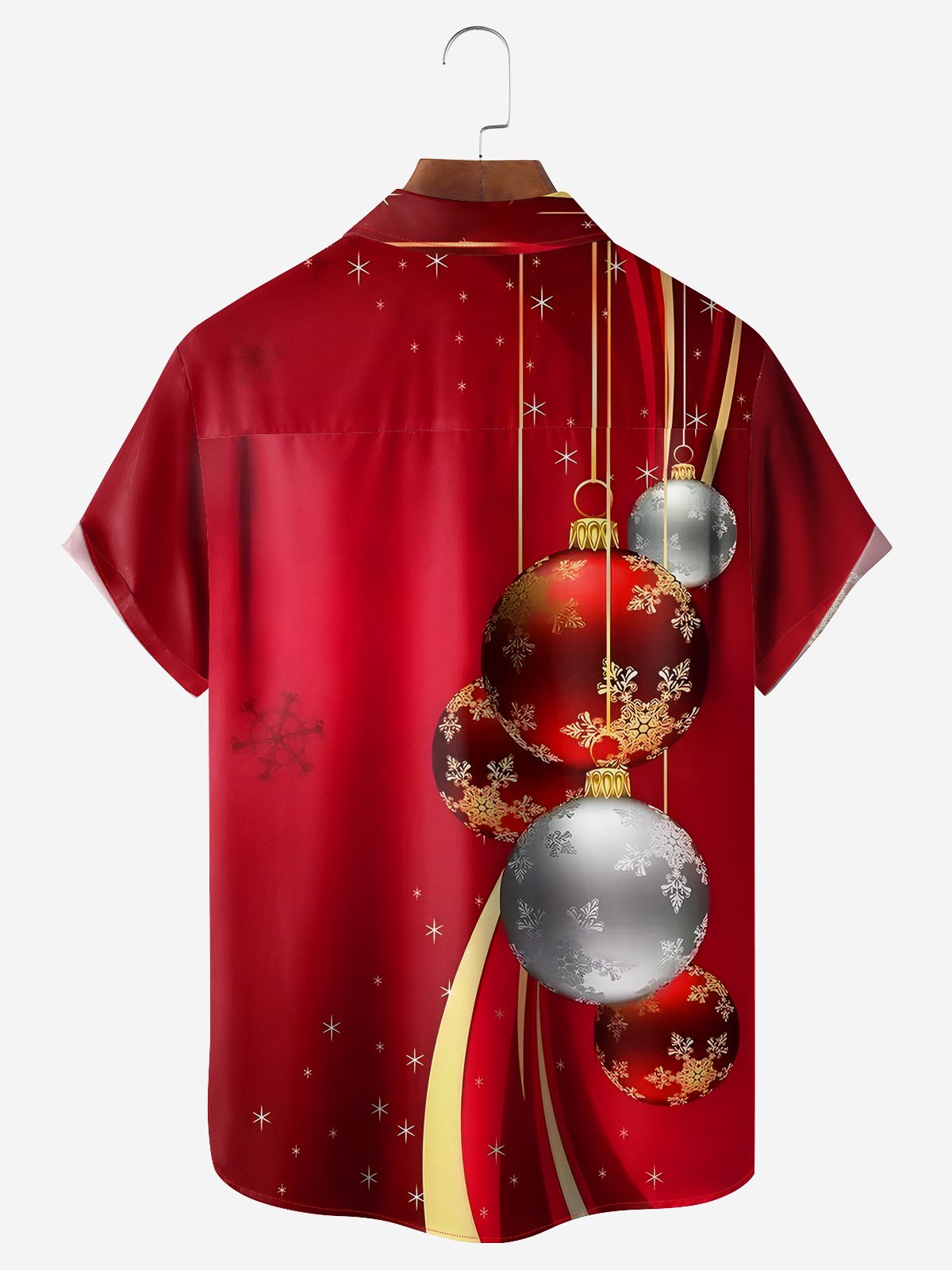 Weihnachten Verziert Brusttasche Kurzarm Lässig Bluse