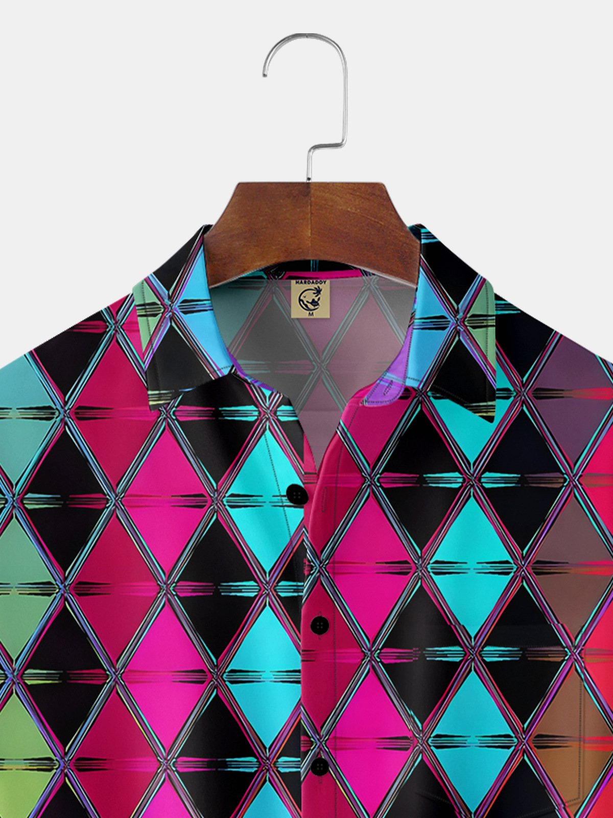 Diamant Geo Brusttasche Kurzarm Lässig Bluse