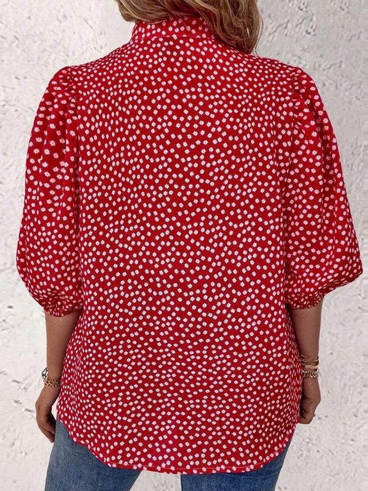 Lässig Weit Polka Dots Bluse