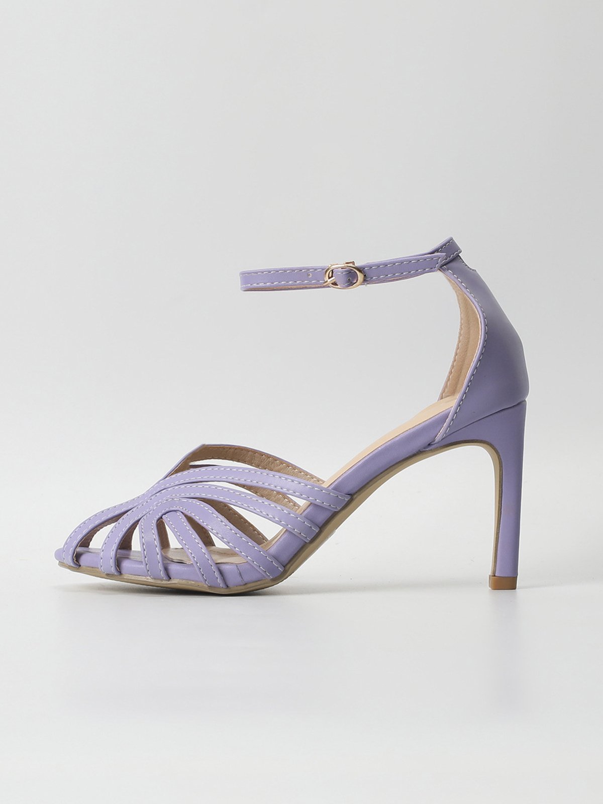 Ausgehöhlt Knöchel Gurt Peep-Toe-Sandalen