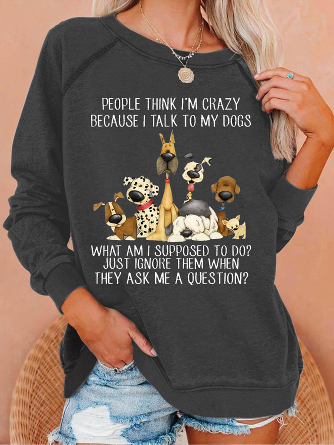 Damen Lustig Hund Liebhaber Lässig Sweatshirt