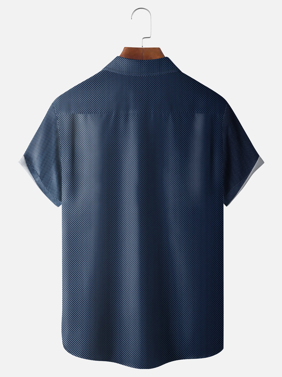 Farbverlauf Farbe Brusttasche Kurzarm Lässig Bluse
