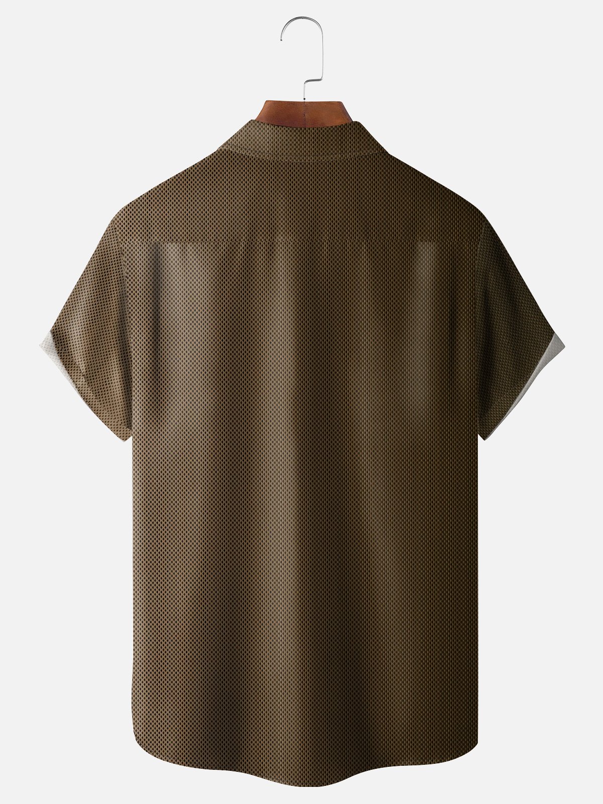 Farbverlauf Farbe Brusttasche Kurzarm Lässig Bluse