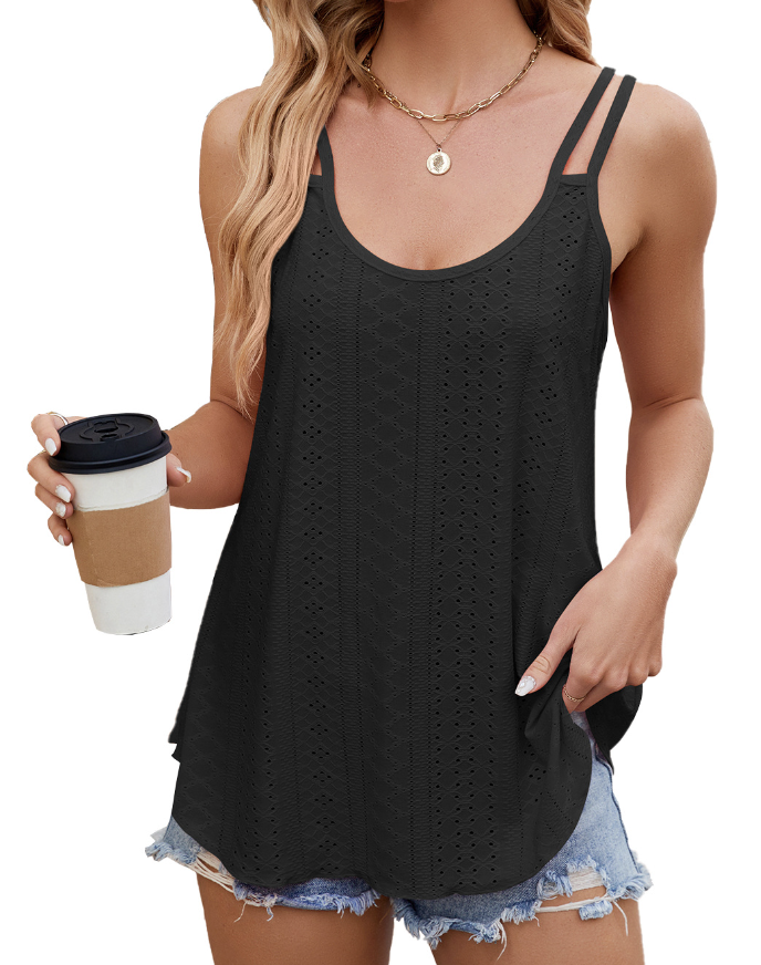 Lässig Loose Locker Cami Top Unifarben