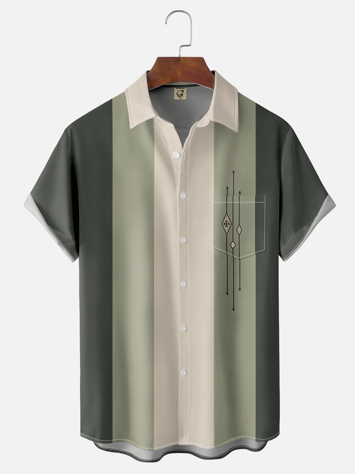 Herren Farbblock Gestreift Lässig Atmungsaktiv Kurzarm Bowling-Shirts