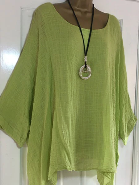 Modetalente Fledermaus Printed/dyed Rundhalsausschnitt Lässig Blouse