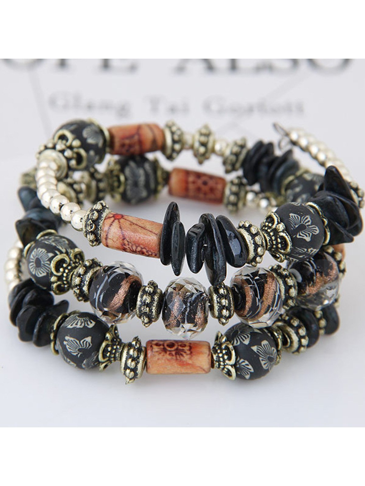 Modetalente Retro ethnischen Stil Türkisfarbenes Muschel damen armband