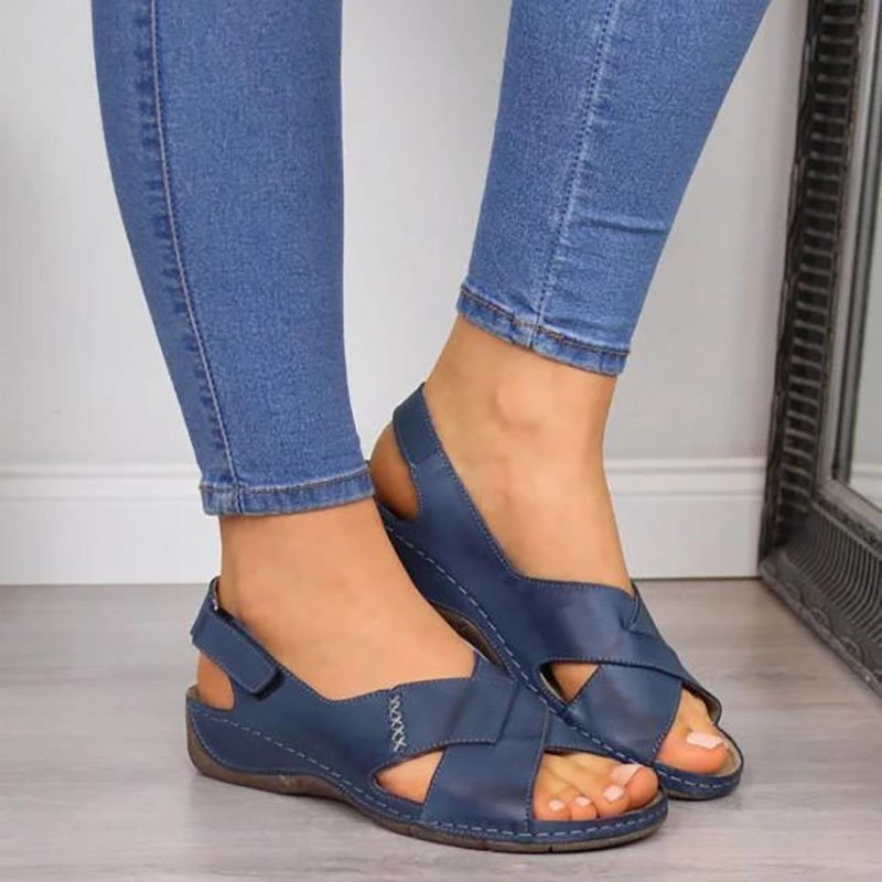 Modetalente Schuhe Lässig Grau Offen Keilabsatz Schuhe