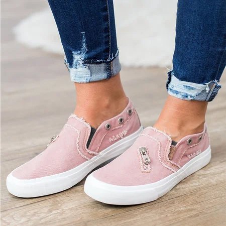 Modetalente Damen beunruhigt Segeltuch Sneaker Schuhe