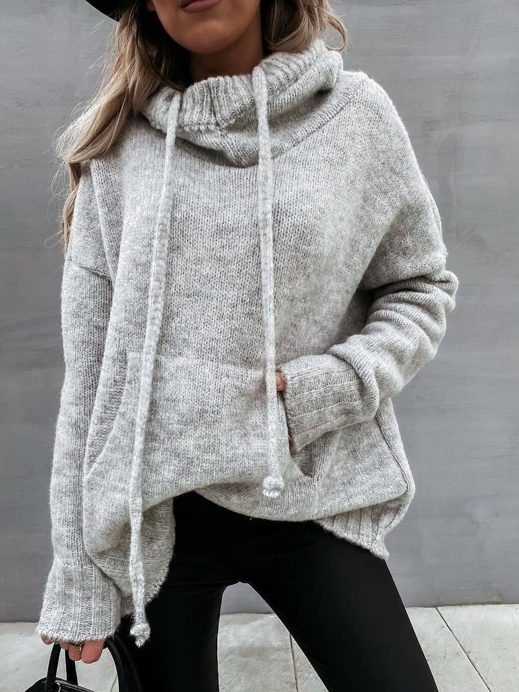 Modetalente Langarm 1 Grau Damen Pullover für Arbeit Rollkragen Wolle Lässig Lässig Pullover