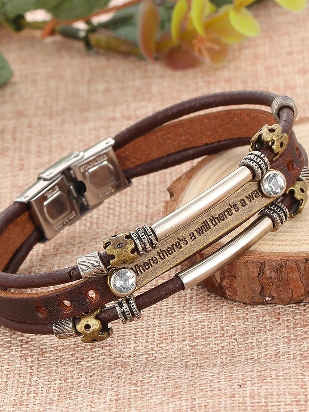 Modetalente Braun Schmuck Alle Jahreszeiten Retro Polyester Schmuck
