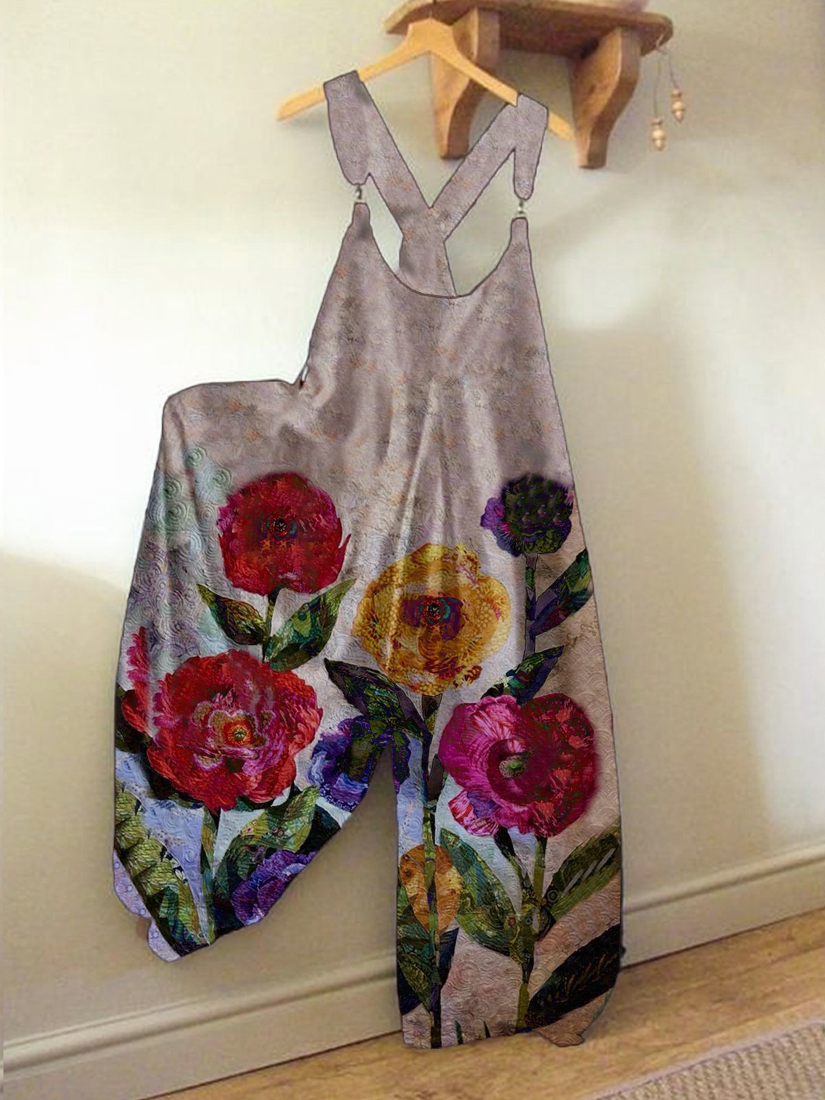 Blumenmuster Retro Jumpsuits - Modetalente