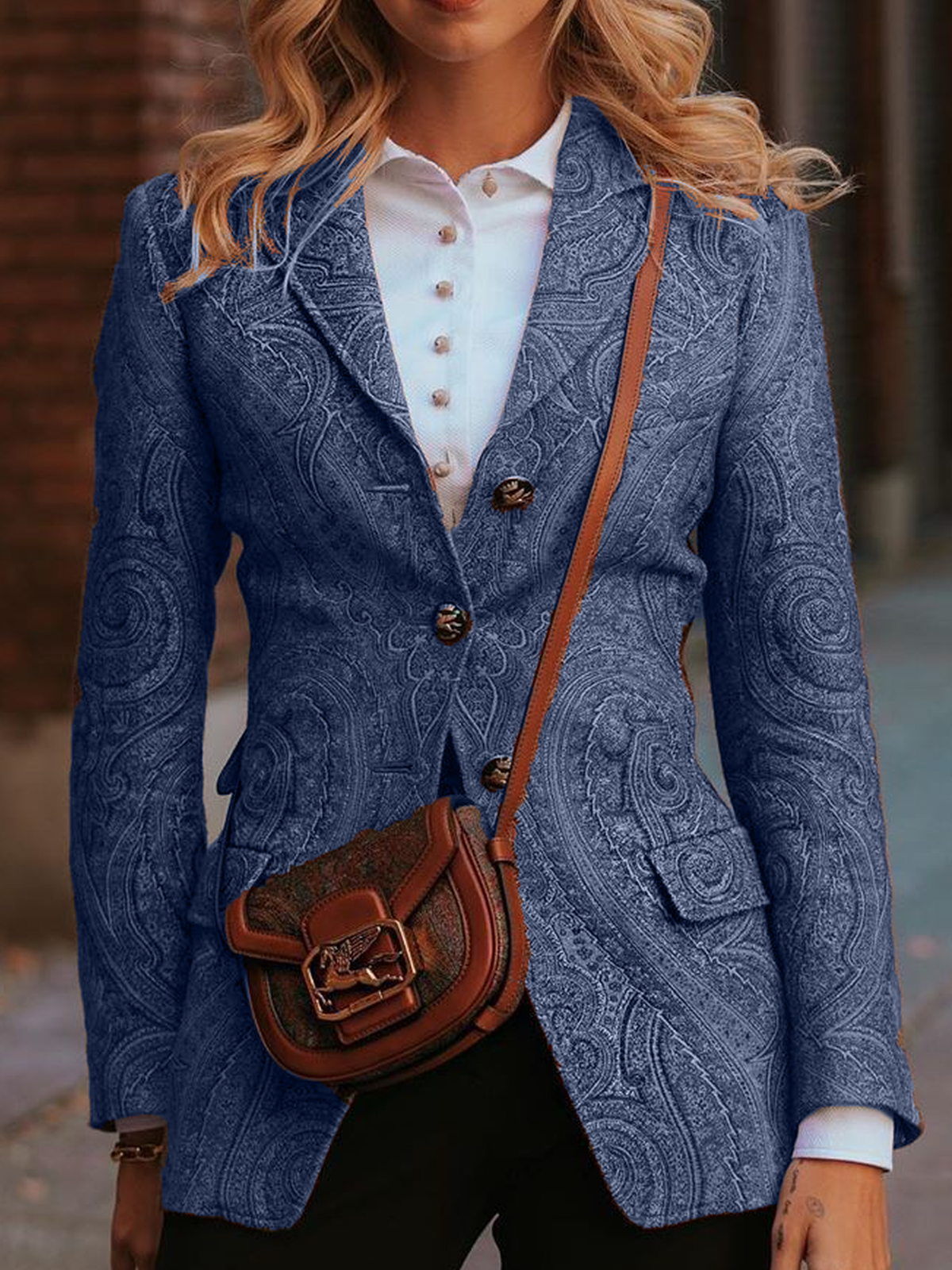 Modetalente Brown Vintage Revers Mäntel