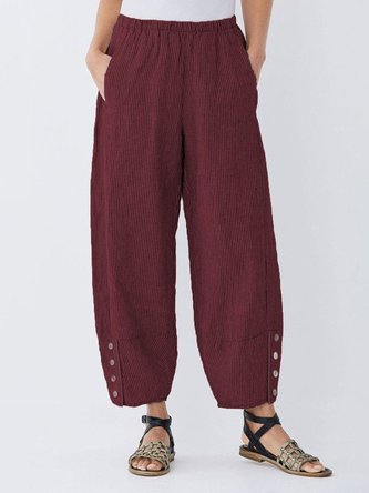 Leinenhose 3 4 Damen Leinen Freizeithose