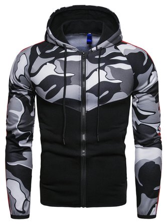 Camouflage Verkleidung Lässig Langarm Sport Jacke