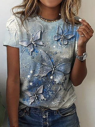 Urlaub Schmetterling Kurzarm T-Shirt