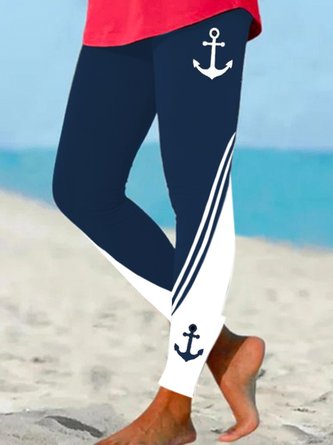 Lässig Jersey Print Leggings