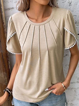 Lässig Unifarben Bluse