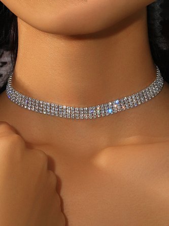 Elegant Diamant Halsband Halskette Party Hochzeit Musik- Festival Damen Schmuck