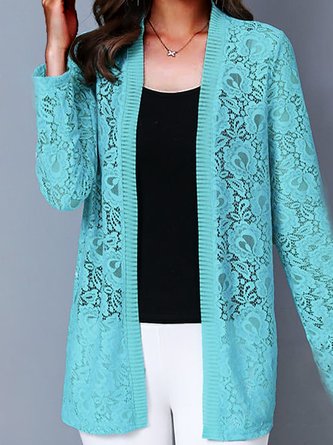 Weit Lässig Wickeln Strickjacke