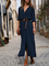 Damen Modetrends Shirtkleid geknöpft Arbeit Maxilänge Sommerkleid