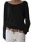 Modetalente Damen Lässiges Einfarbiges Rundhals Langarm Shirts