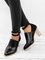 Schwarz Damen PU High Heels Sandaletten