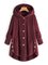 Damen Casual Solid Winter Wolle Mantel