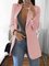 Revers Taschen Büro& Karriere Unifarben Damen Herbst Blazer